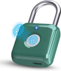 Fingerprint Padlock, Smart Metal Keyless Fingerprint Lock, Waterproof, USB Rechargeable, for Gym, School, Luggage, Backpack, Suitcase, Green by Pothunder