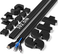 392.5in Wire Covers for Cords Kit-Black Cord Cover Wall, Wire Hiders for TV on Wall, TV Cable Hider Wall Kit for Wire Cover, Cord Hider Wall Mounted TV, Cord Concealer, 25 x L15.7 W 0.95H 0.55in by LZEOY