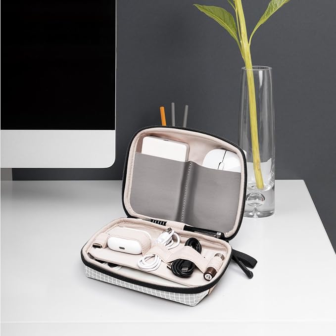 Electronics Organizer Cord Organizer Travel, Small Tech Bag for Cords, Chargers, Power Bank, Earbuds – Portable Cable Pouch for Office, Business Trip, Commute – Water & Scratch-Resistant - Image 7