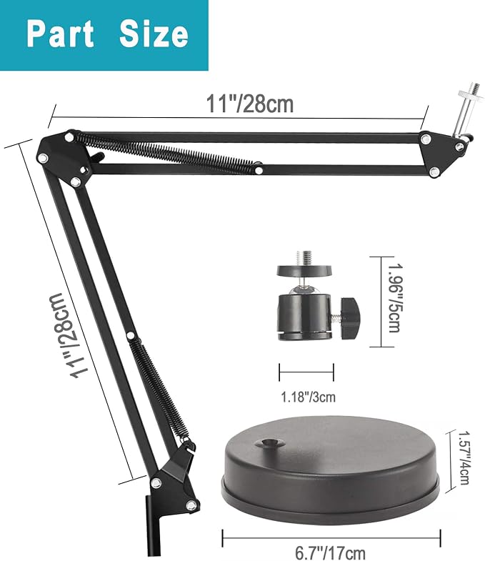 Webcam Stand,Camera Mount 22 Inch Suspension Boom Scissor Arm Stand,for Webcam C925e C922x C922 C930e C930 C920 C615,Hero 8/7/6/5,Ultra/Pro/Pro 2/Pro 3/Brio 4K,DSLR Camera - Image 5
