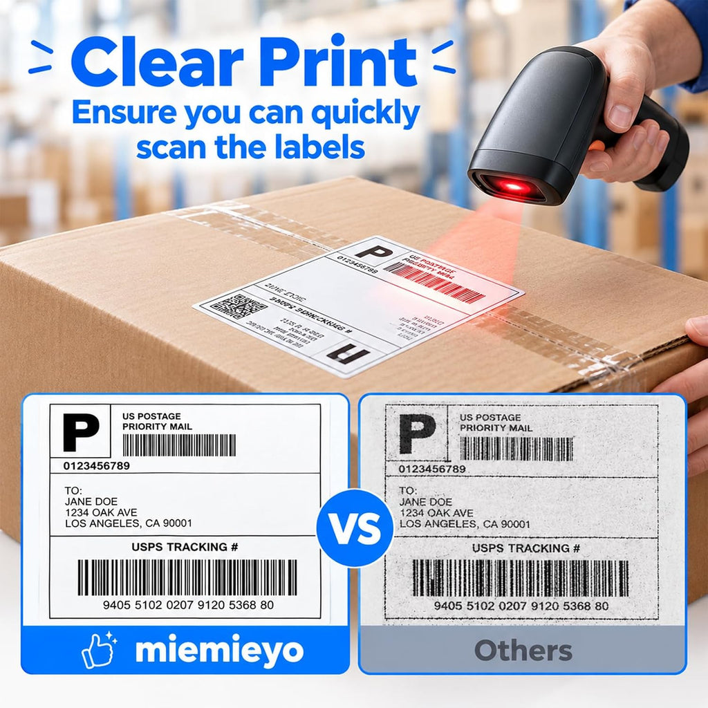 4x6 Thermal Printer Label, 250 Labels/Roll Thermal Shipping Label, 2 Roll - Image 5