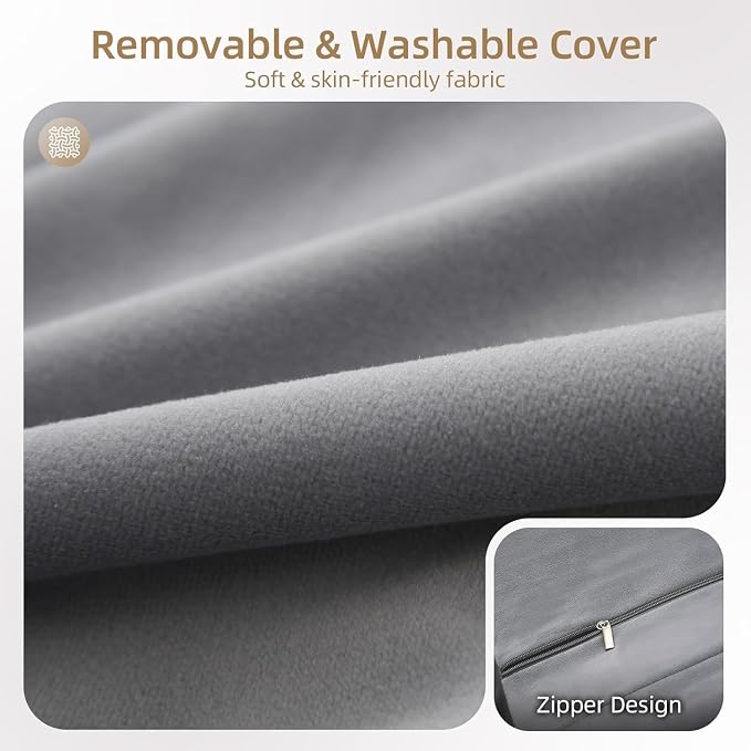 Vekkia Bed Wedge Pillow for Headboard Gap, Queen 60"x10"x8" with Pockets | Bed Gap filler,Two Angles&Heights, Pressure Lock Design Keeps in Place, High-Density Foam Fills Gaps (0-5.5"), Washable Cover - Image 7