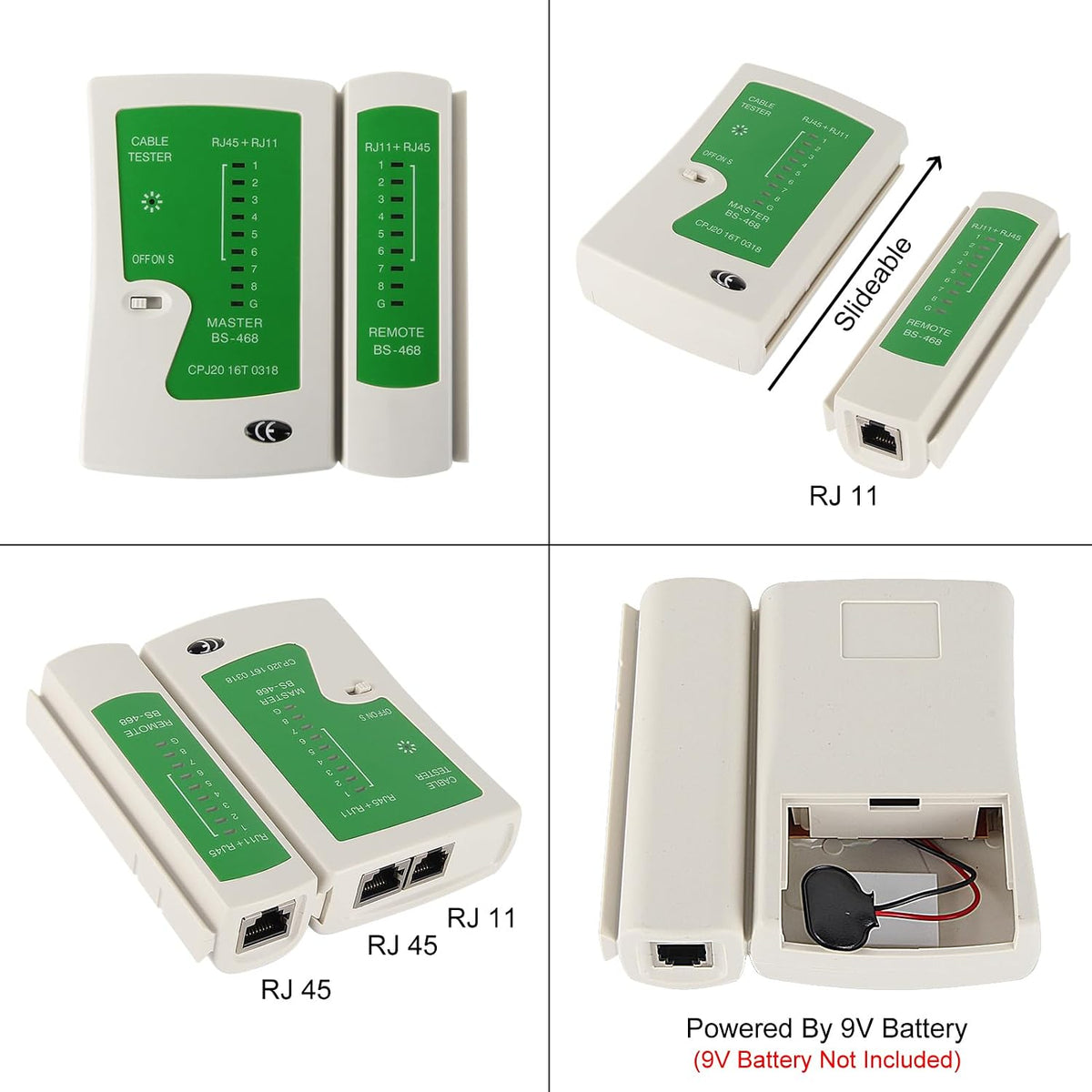 RJ45 Cable Plier and Crimp Tool Kit Pass Through Ethernet Crimper for 8P8C 6P4C 4P4C 4P2C Connectors Crimper Pliers with Cable Tester Etrhernet Crimper Tool for Network and Telephone Cables - Image 6