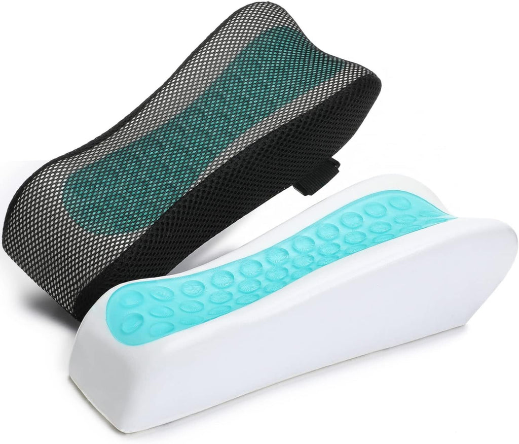 Chair Ergonomic Armrest Cooling Gel Pads Elbow Pillow Pressure Relief Office Chair Gaming Chair armrest with Memory Foam armrest Pads 2-Piece Set of Chair (Gel+ Memory Foam) by LargeLeaf