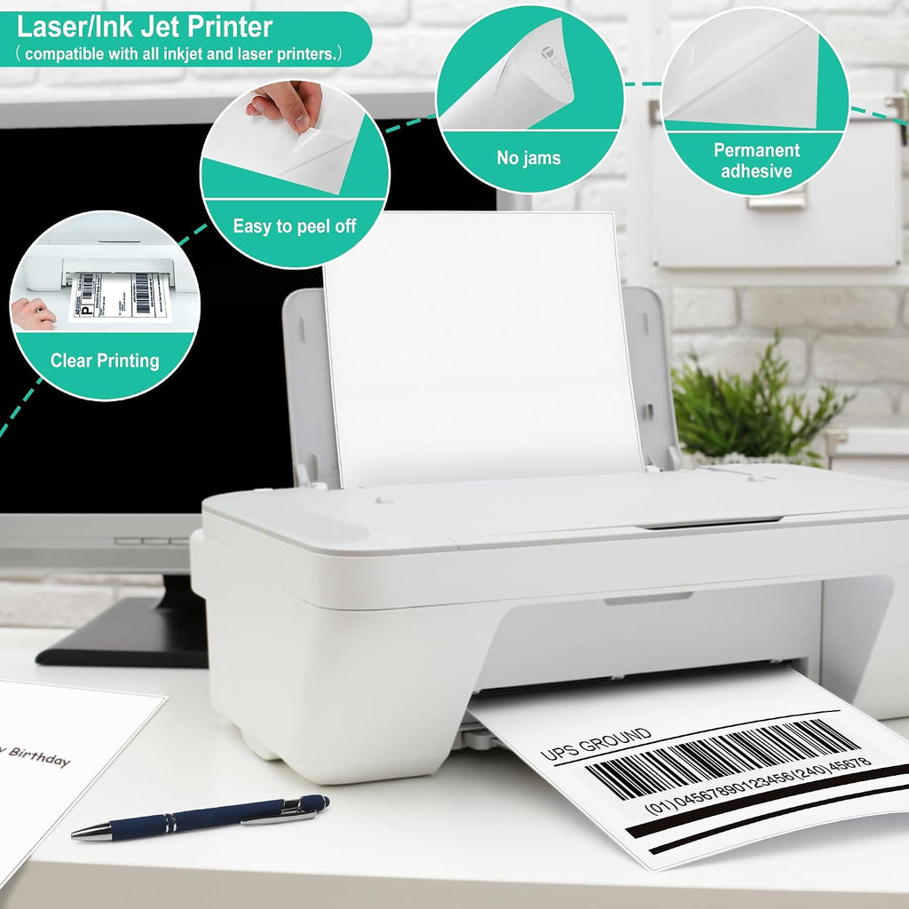 LLIKED Half Sheet Shipping Label, 60 Labels, 5.5 x 8.5，30 Sheets - Image 4
