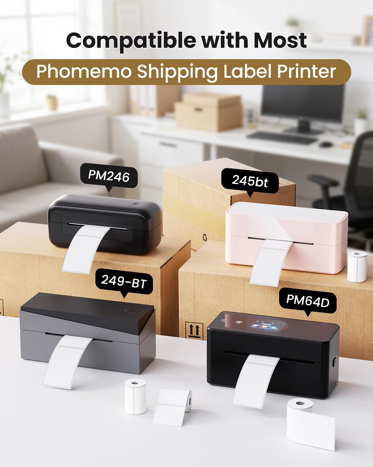 Phomemo [3x230 pcs] Labels M110, 3 Rolls 1.57''x1.18'' (40x30mm) (Pack of 2) - Image 3