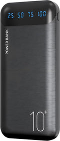 YOBON Power Bank 10000mAh Portable Charger Slim Battery Pack with 2 USB 2.4A Outputs and USB C in/Out Compatible with Huawei iPhone 16 15 14 13 12 iPad Samsung Galaxy S20 Android Tablet by YOBON