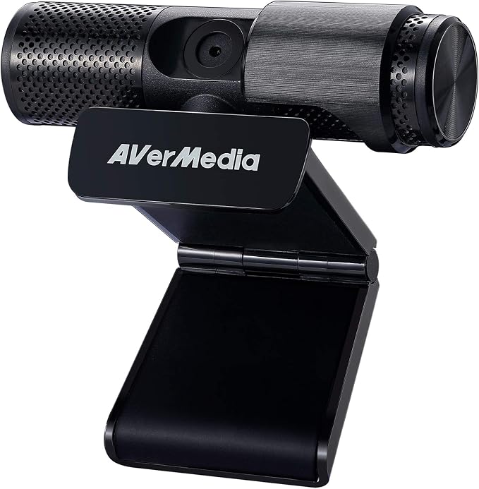 AVerMedia Live Streamer Cam 313 - Full HD 1080P Webcam with Privacy Shutter, Dual Microphone, 360 Degree Swivel for Video Conference - NDAA Compliant (PW313) by AVerMedia