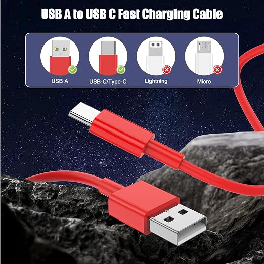 3-Pack Red [3.3FT+3.3FT+6FT] USB A to USB C Cable，USB to USB C Car Carplay Cable for iPhone 16 15 Pro Plus Pro Max，for iPad Pro/Air/Mini，for Samsung S24/S23/S22/S21，for MacBook Pro/Air and More - Image 5