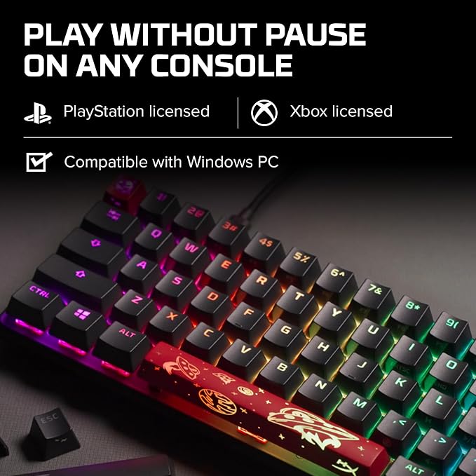 HyperX Alloy Origins 65 - Mechanical Gaming Keyboard – Compact 65% Form Factor - Tactile Aqua Switch - Double Shot PBT Keycaps - RGB LED Backlit - NGENUITY Software Compatible - Image 7