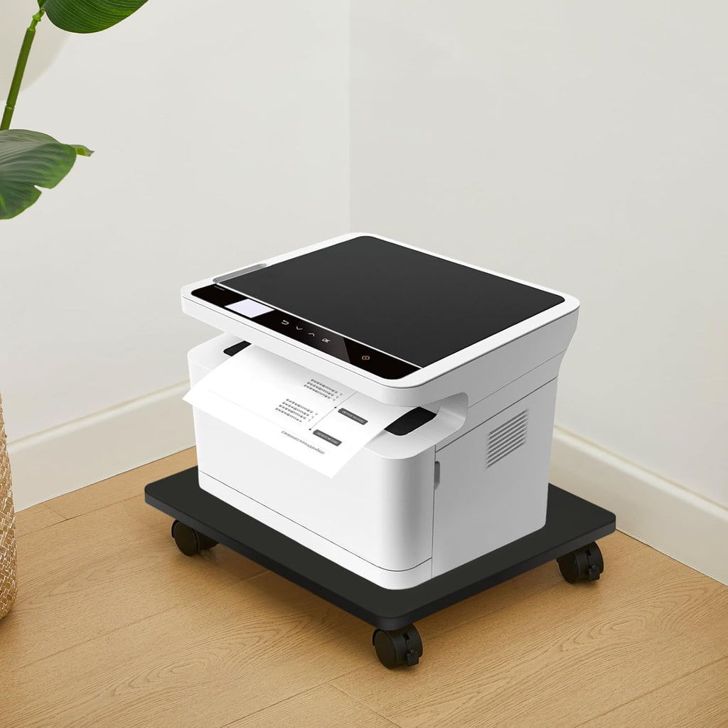 Beeveer 1 Pcs Black Under Desk Printer Stand 13.8 x 11.8 x 2.4 Inches - Image 6