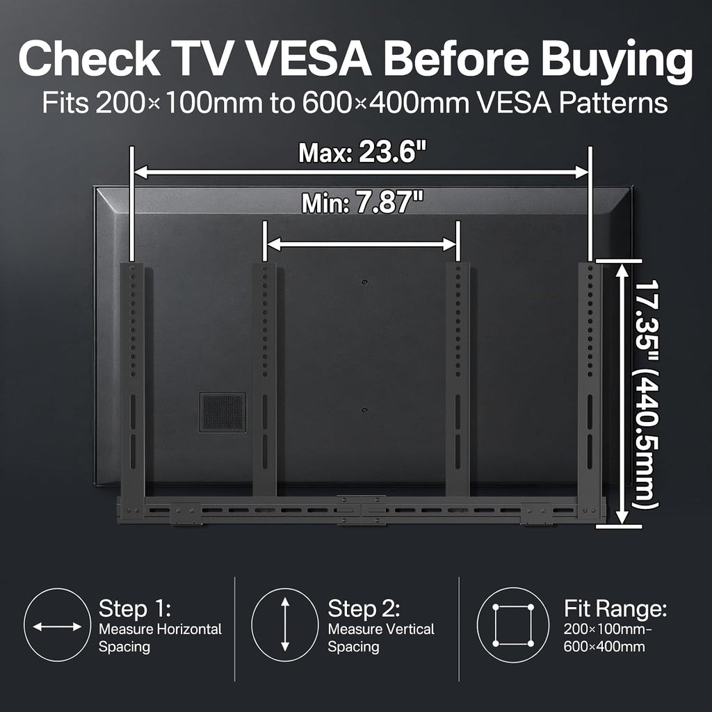 Soundbar TV Mount for Samsung, LG, Sony&Vizio Soundbar for 200mm-600mm VESA - Image 2