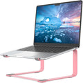 SOUNDANCE Laptop Stand for Desk, Ergonomic Metal Computer Riser for 12-17.3 Inch Laptops, Heavy Duty Stable Desktop Holder, Improves Eye Level & Workspace Organization, Pink by Soundance