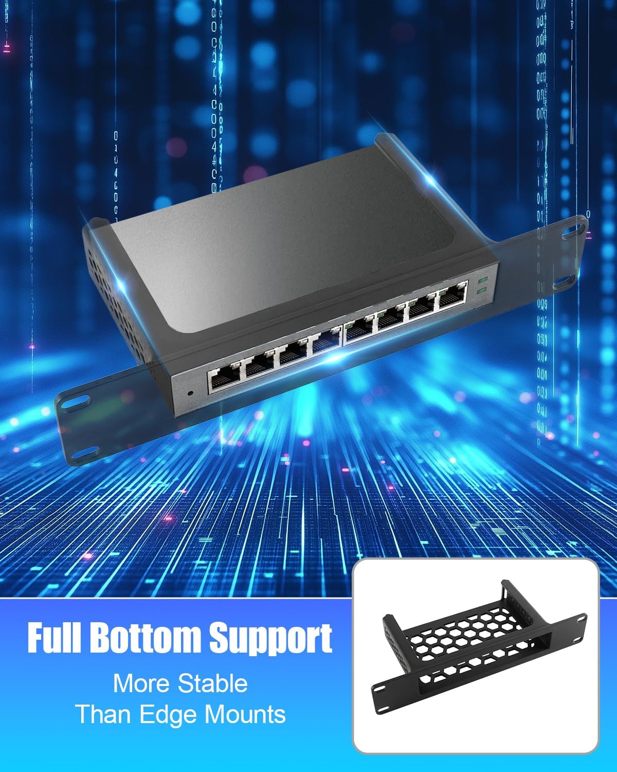 1U 10In Network Rack Mount Fit for TP-Link TL-SG108 8-Port Switch - Image 3