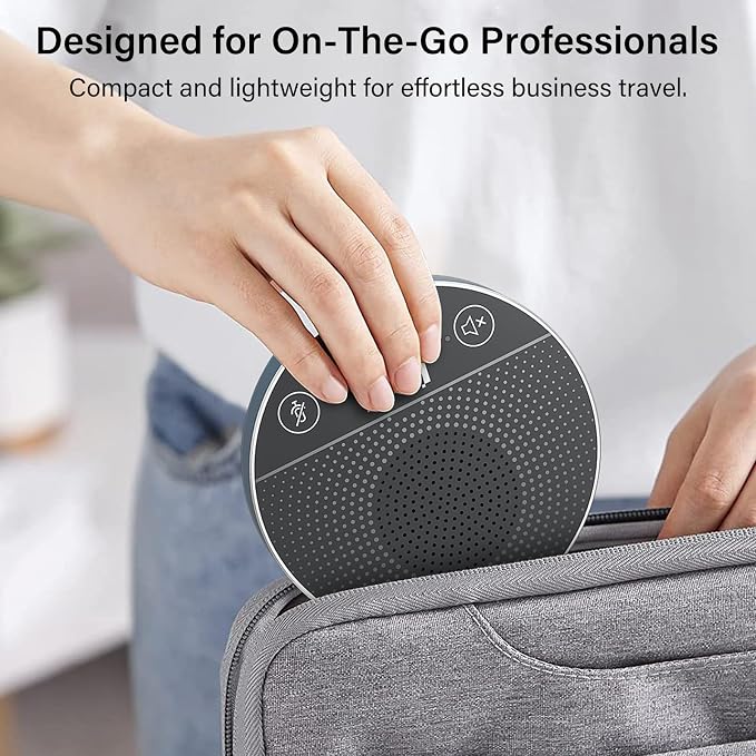 Plug & Play USB Speakerphone,Conference Microphone for Home Office | noise cancelling. Ideal for Zoom/Teams/Skype,online classes, conference calls. USB-A desktop speaker with volume control. - Image 6