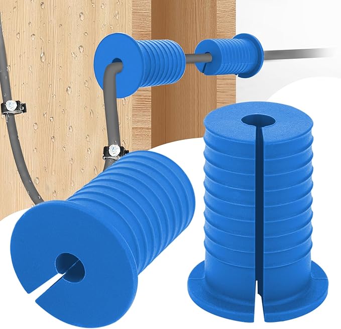 2 Pcs Starlink Cable Routing Kit for 1 Inch Wall Hole, Blue Silicone Wall Grommet for Ethernet Cable, Perforated Cable Punch Grommet, Starlink Accessories by MYZHRE