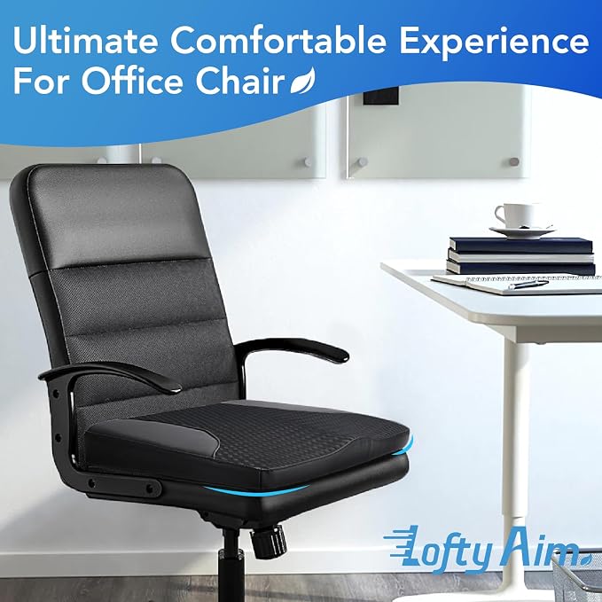 Lofty Aim Car Seat Cushion, Car Seat Pillow, Automotive Cushion | Memory Foam Car Seat Cushion for Long Driving, Butt Pillow for Pain Relief, Driver Seat Cushion for Car, Truck, Office, Black - Image 5