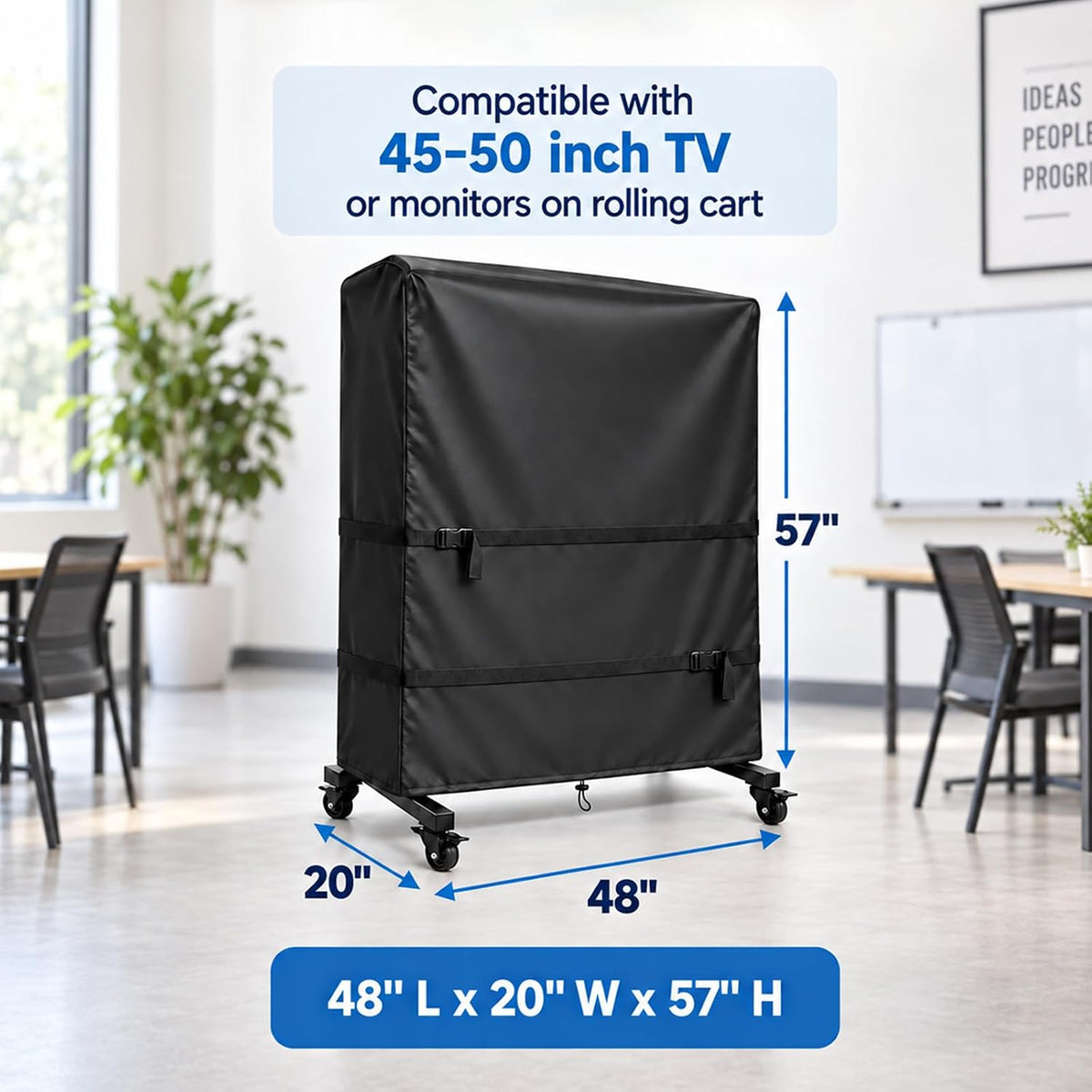 45-50 Inch Outdoor TV trolley cover, 600D Oxford TV Stand Cover - Image 3