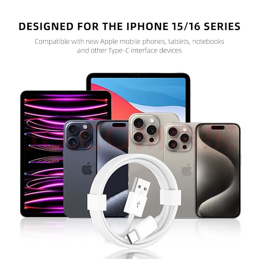 4 Pack Carplay USB A to USB C Cable for iPhone 16E 15 16, 16 Pro Max, 16 Plus Car Charger, iPad Pro 12.9/11, iPad 10 Generation, iPad Air 5 Generation/4 Gen, Mini 6 Generation Car Fast Charging Cord - Image 2