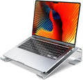MOKURU Laptop Stand for Desk, Aluminum Laptop Riser, Ergonomic Computer Stand Compatible with for MacBook Pro/Air, Dell, HP, Lenovo, 10-17.3'' (Silver) by MOKURU