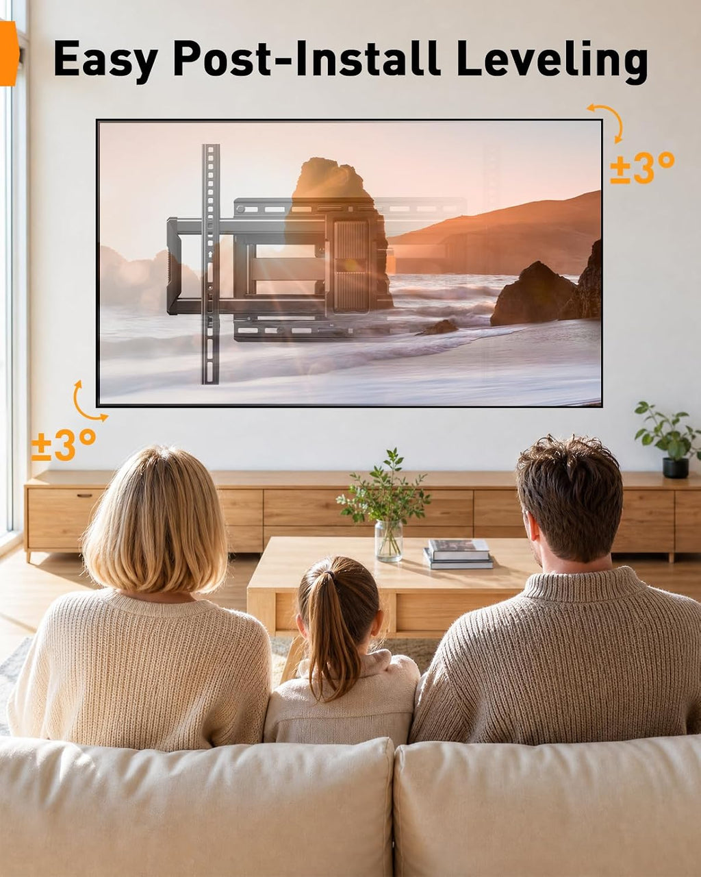 Perlegear TV Wall Mount Full Motion for 42–97 inch TVs up to 132 lbs - Image 7