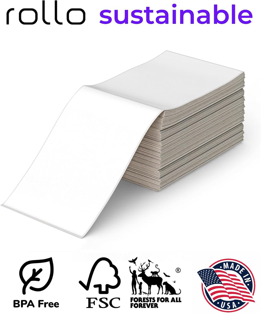 Rollo 4x6 Direct Thermal Shipping Labels - 500 Fanfold Pack - Image 3