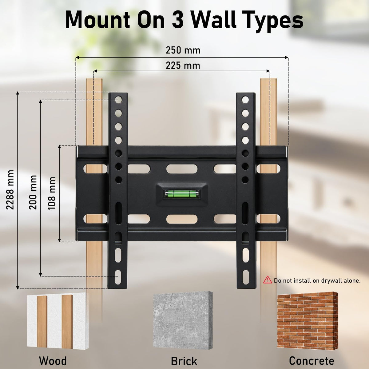TV Wall Mount Bracket Fixed for 12-43” LED LCD TVs & Monitors - Image 5