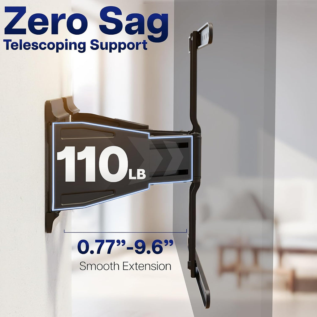 VIVO Black Ultra Slim TV Mount for 43-90 in Screens, MOUNT-TVUS90 - Image 3