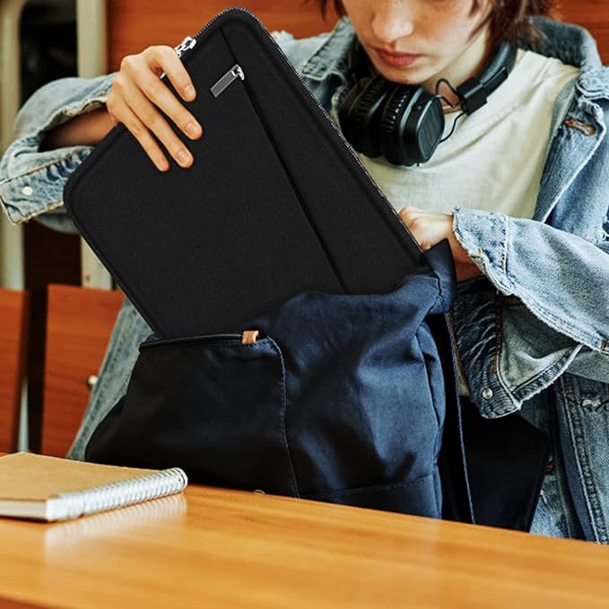 Laptop Sleeve Case 17 inch, Durable Computer Carrying Bag with Front Pocket | Laptop Case, Computer Sleeve Handbag with Front Pocket, Laptop Cover for 15-16 Inch HP, Dell, Lenovo, Asus, Notebook, Black - Image 5