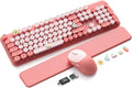 Wireless Keyboard and Mouse Combo, Typewriter Keyboard with Magnetic Wrist Rest, Full-Size Cute Round Keycaps, Sleep Mode, 2.4G Keyboards for Mac/Windows/PC, Office or Home, Trueque CK23Pro | Full-Size, Round Keycaps, Smart Sleep Mode, 2.4GHz Stable Co... by Trueque