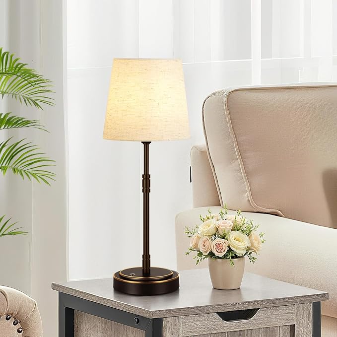 Cordless Table Lamps Set of 2 – Battery Operated Lamp with 7500mAh Rechargeable Battery, Stepless Dimmable Oil-Rubbed Bronze Lamp, Wireless Lamps for Dining Room, Nightstand & Patio (Bulbs Included) - Image 7