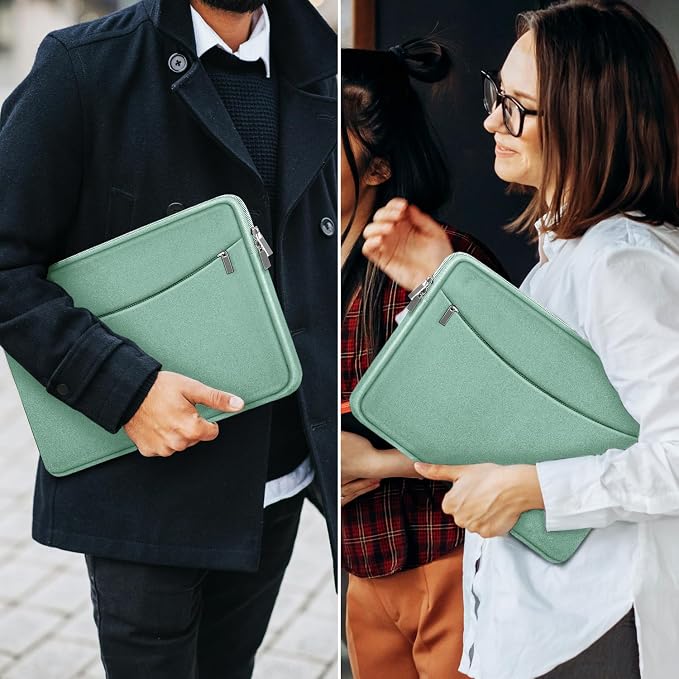 Laptop Sleeve Case 15.6 inch, Shockproof Protective Laptop Cover Carrying Computer Bag with Accessory Pocket Portable Computer Sleeve Compatible with HP, Dell, Lenovo, Asus, Binglan - Image 7