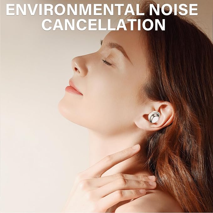 Wireless Earbuds, Hybrid ANC 40dB Noise Cancelling Headphones, 45H Playtime, Bluetooth 5.4, 10mm Drivers with 5 EQ, ENC Dual Mic, IPX7 Waterproof, Transparent Mode, Digital Battery Display White - Image 8