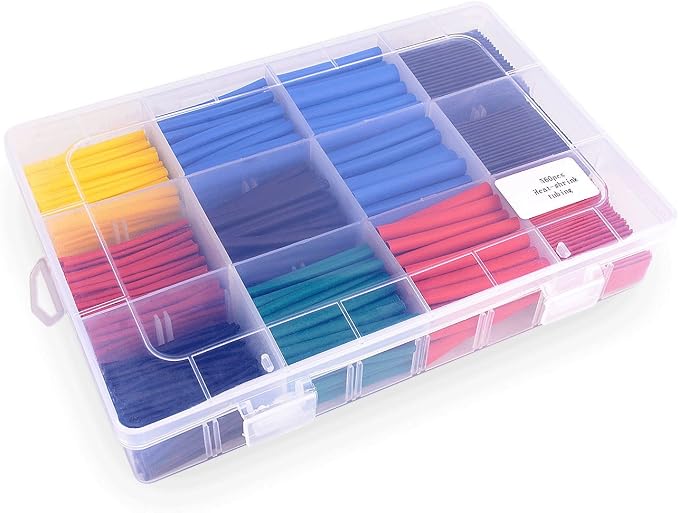 Nilight - 50005R Heat Shrink 2:1 Electric Insulation Tube Kit 45mm Flame Retardant Wrap Cable Sleeve 560pcs 5 Colors 12 Sizes with Storage Box，2 Years Warranty - Image 4