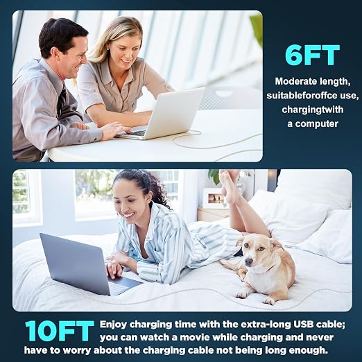 UCALMA USB C to USB C Cable [6FT+6FT+10FT] 3Pack 60W Long iPhone 17 16 15 Charger Cord Type C to C Cable Fast Charging for Apple iPhone 17 16 15 Pro Max Plus/MacBook Air/iPad Air/Samsung Galaxy - Image 7