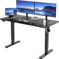 LongKe Electric Standing Desk Adjustable Height, 55x24 Inches Sit Stand up Desktop for Home Office, Ergonomic Rising Computer Table with Memory Preset, Black by Unknown