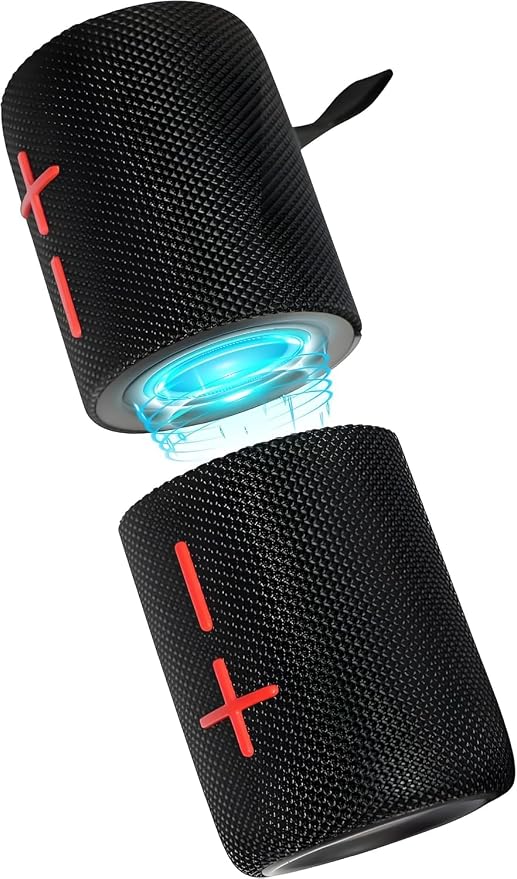 2 in 1 Magnetic Dual Splittable Bluetooth Speaker, IPX6 Waterproof Split Portable Wireless Speaker with 20W Loud Stereo Sound, Bluetooth V5.3, 24H Playtime, Multiple pairing for Home,Outdoor or Travel by CYBORIS