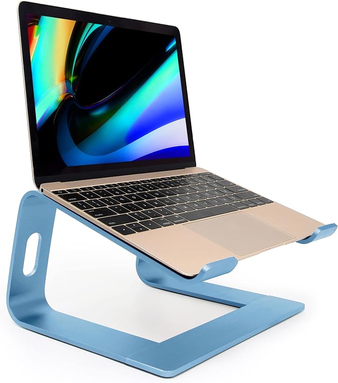 Laptop Stand,Ergonomic Aluminum Laptop Mount Computer Stand,Detachable Laptop Riser,Notebook Holder Stand,All 10-17.3" Laptops (Sky Blue) by Cenawin