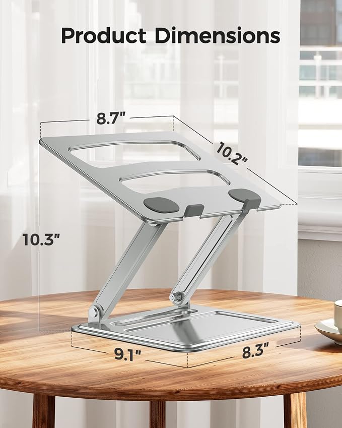 Adjustable Laptop Stand, Portable for 17.3inch Laptops, Holds Up to 17.6lbs, Ergonomic Posture & Heat Dissipation - Image 3