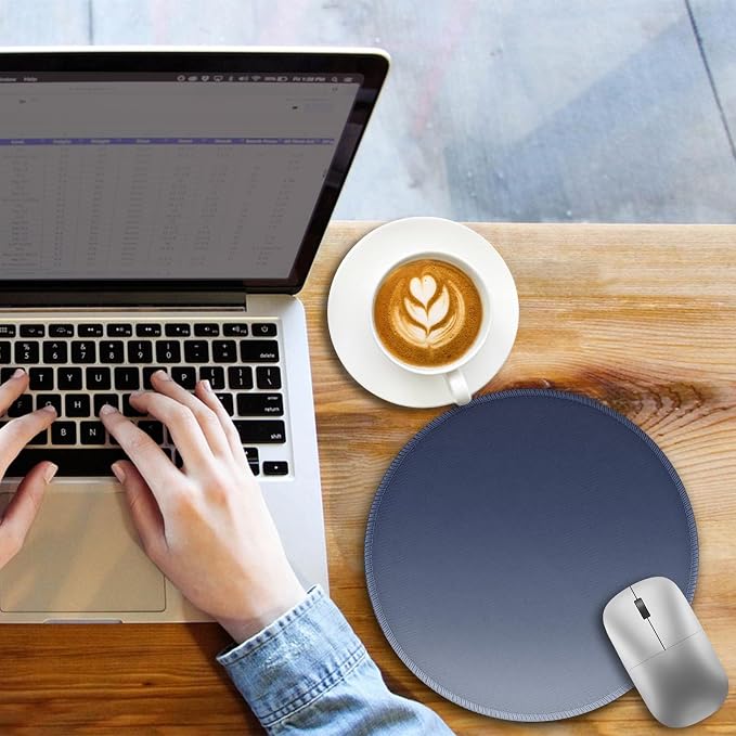 Funny Work Mouse Pad, Small Round Mousepad for Desk, Laptop | Mini Travel Wireless Mice Pad for Computer, Office Accessories, Coworker Gifts, 8.6 x 8.6 inch - Image 3