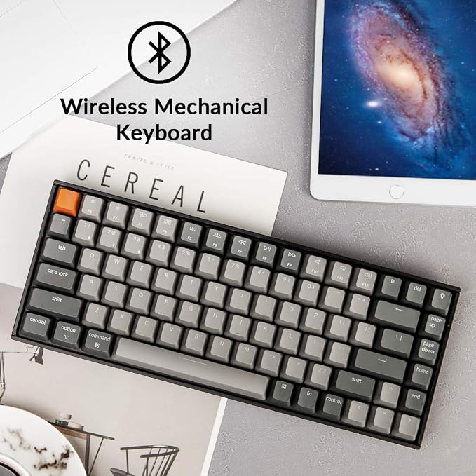 Keychron K2 75% Layout Bluetooth Mechanical Keyboard Super Red Switch/White LED Backlit/Anti Ghosting/N-Key Rollover/84 Key USB C Wired Computer Keyboard for Mac Windows-Version 2 - Image 5