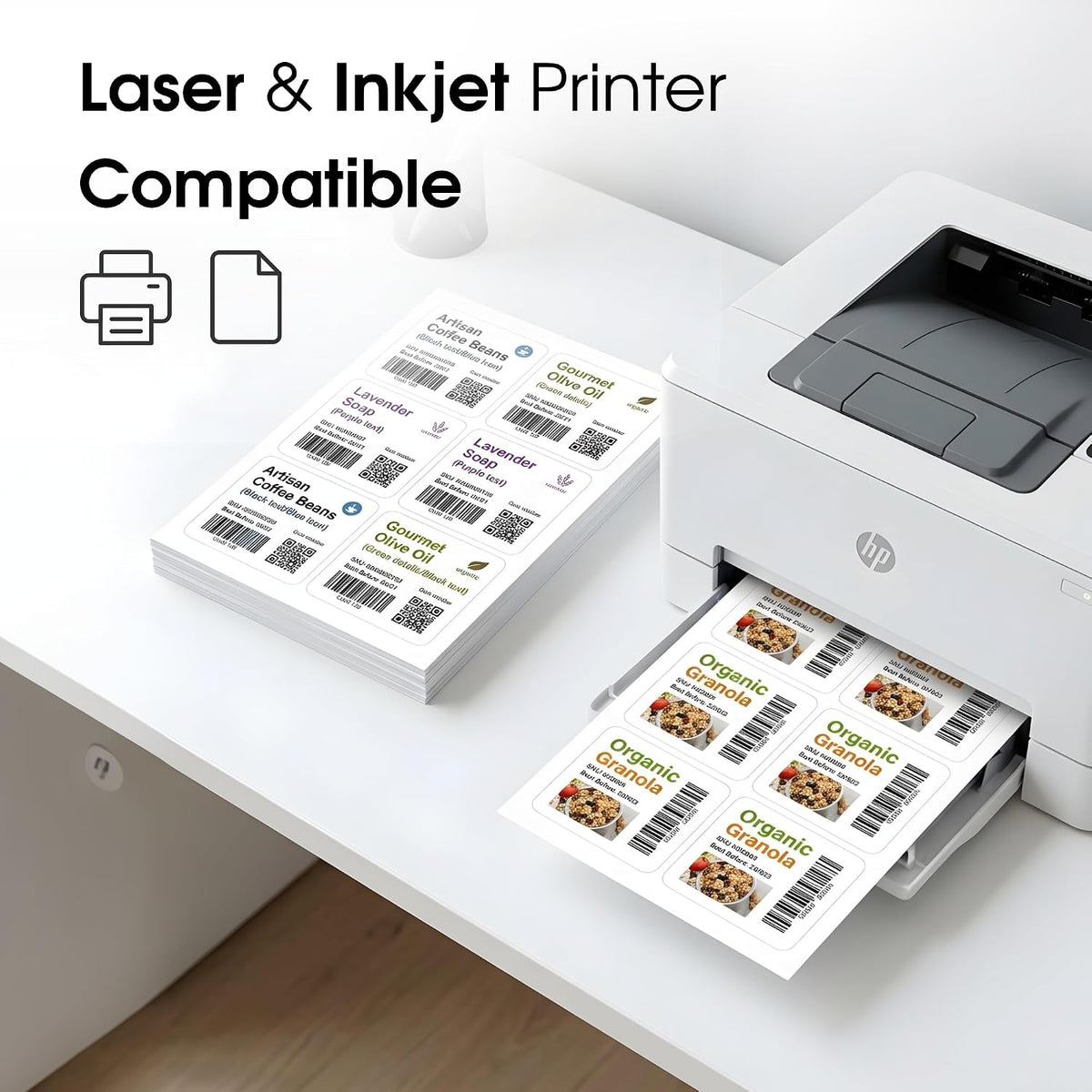 4" X 3.33" Matte White Printable Shipping Labels (30 Sheets, 180 Stickers) - Image 4