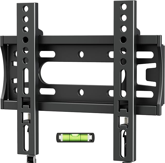 IWORBOARD 24 32 40 42 inch Fixed TV Monitor Wall Mount for 14-43 inch LED LCD Screen, Low Profile Small RV TV Mount, Easy Slim Flat Wall Bracket, Max VESA 200x200mm, 66lbs, Single Stud by iWORKBOARD
