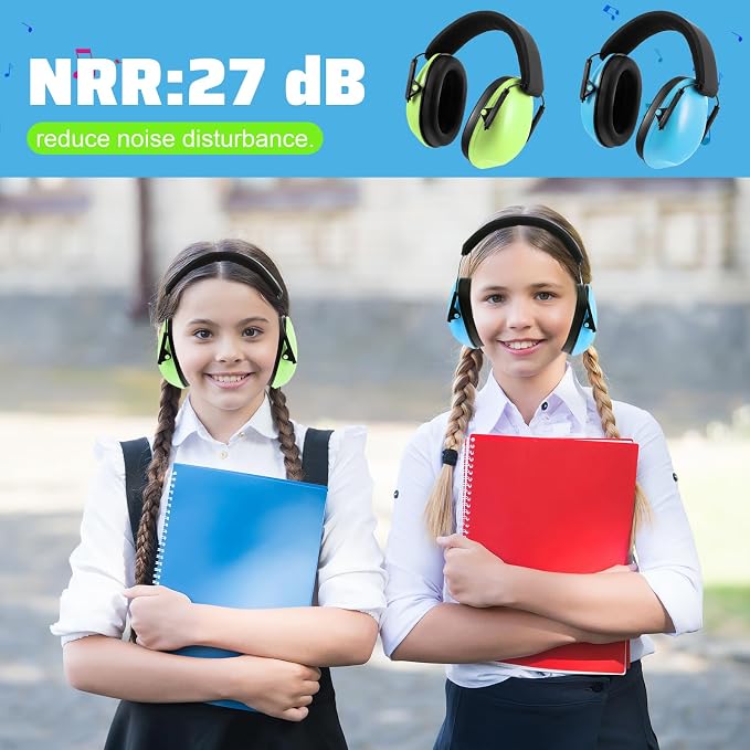 4 Pcs Kids Ear Protection Noise Cancelling Headphones Noise Reduction Ear Muffs 27dB Hearing Protection (4 Colors) - Image 4