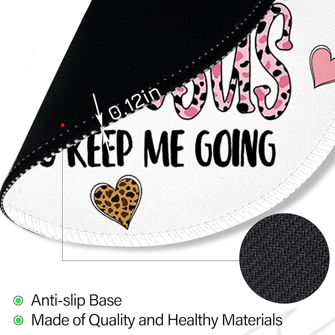 Funny Work Mouse Pad, Small Round Mousepad for Desk, Laptop | Mini Travel Wireless Mice Pad for Computer, Office Accessories, Coworker Gifts, 8.6 x 8.6 inch - Image 6