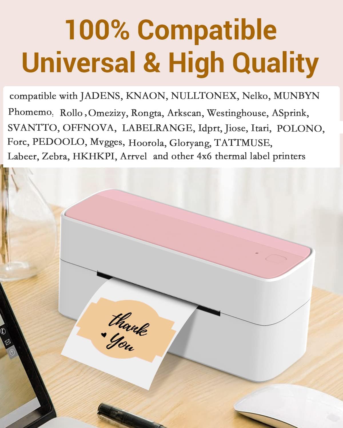 Phomemo Brown Creativity Thermal Labels for Shipping Label Printer 500 PCS - Image 2