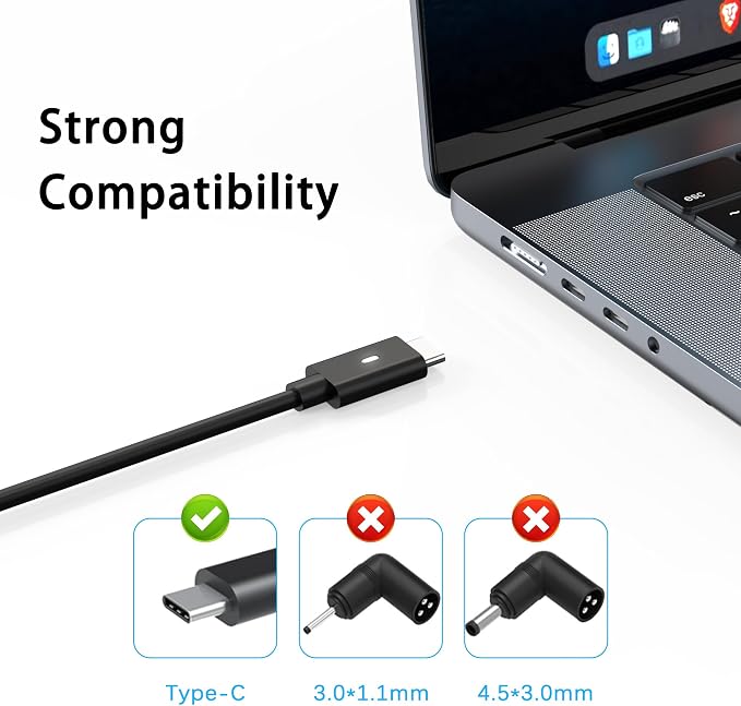 130w USB C Laptop Charger Compatible with Dell XPS 15 17 9530 9700 9710 9720 9730 9575 9500 9510 9520,Precision 5550 5560 5530 5570 5750 5470 5480 5760 3550 2in1,Latitude,Type C Fast Charger - Image 4