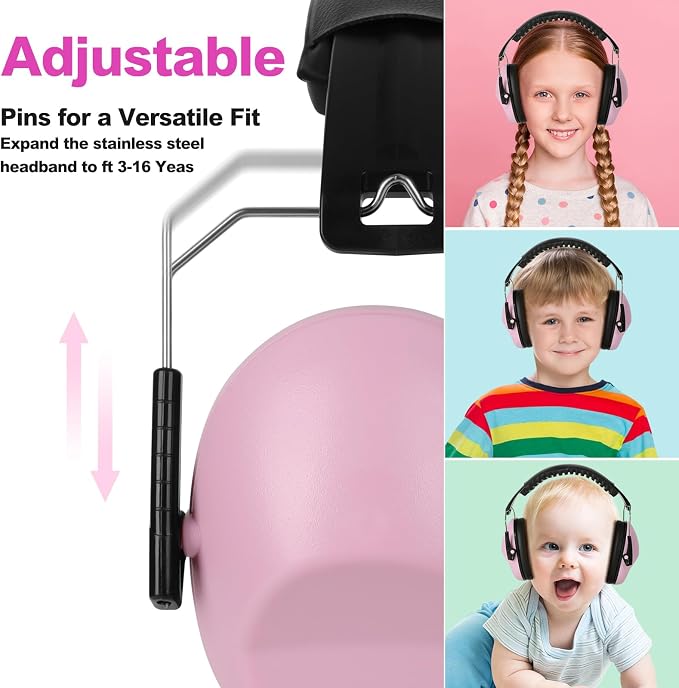 Floriogra Noise Cancelling Headphones for Kids/Toddler 28dB SNR Ear Muffs | Kids Ear Protection Noise Reduction Earmuffs for Children, Hearing Protection for Monster Jam, Concerts, Fireworks, Autism - Image 3