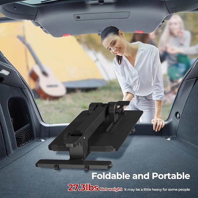 27" Portable Mobile Standing Desk, No-Assembly Needed, Black | Rolling Laptop Cart with 90° Tiltable Desktop for Storage, Compact Computer Workstation for Small Space - Image 2