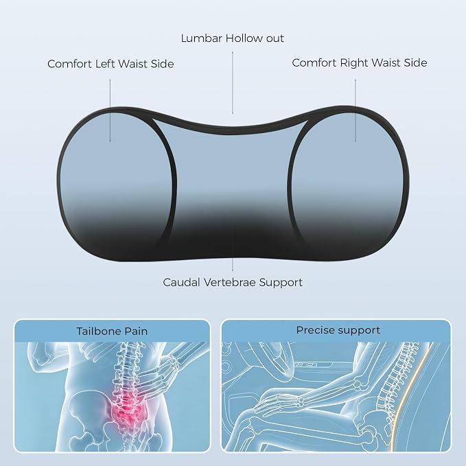 BABUR Lumbar Support Pillow for Car, Coccyx Pain Relief Cushion | Tightly Around the Coccyx, Ergonomics Memory Foam, Skin-Friendly Fabric, Fit Car Drive, Office Chair, Rest Seat, Wheelchair - Image 7